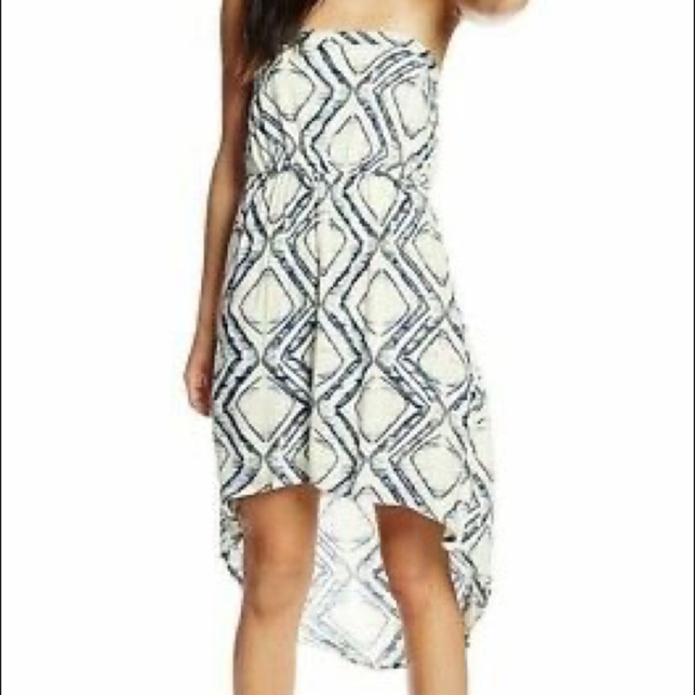 strapless high low dress